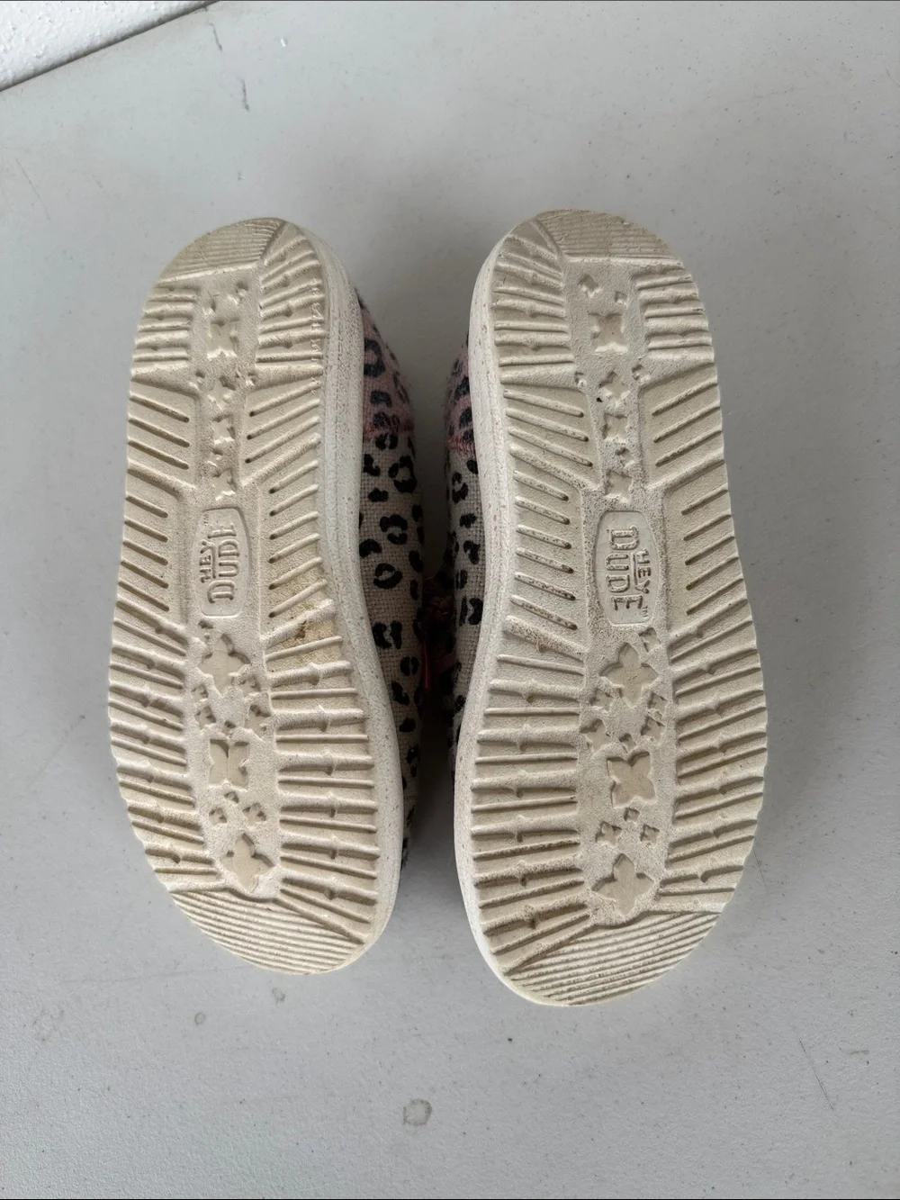 Hey Dude Kids Leopard Print Sneakers with pink